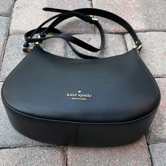 Kate Spade Staci Saffiano Leather Shoulder Bag Black - Picture 10 of 16